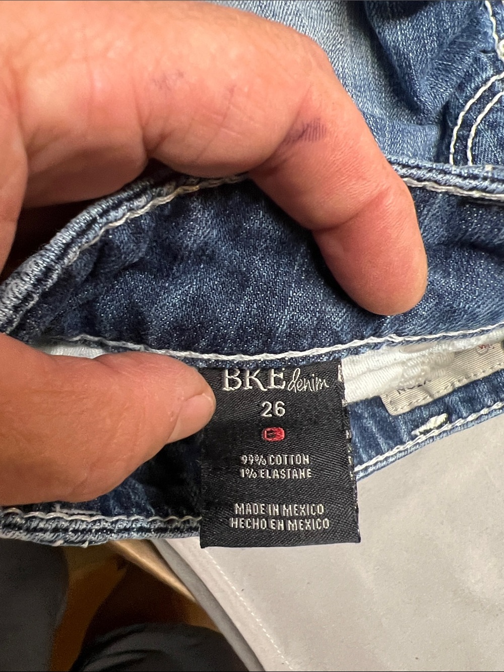 BKE Women's Distressed Blue Denim Jean Shorts0840-a1 - Picture 4 of 6